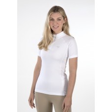 Блуза 3321-L Lissir короткий рукав (бело/серый)V