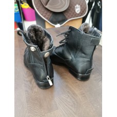 Ботинки 38005-37 Rover зима шнурок/молния кожа (черн)