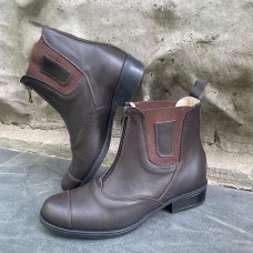 Ботинки 2070-35 Sheval RG молния спереди, кожа (коричн)V