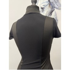 Блуза 3320-XS Lissir сетка короткий рукав (черный)